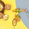 Creative Enamel Female Suit Frog Animal Pin Brooch Fashion Woman School Bag Brooches Accessories