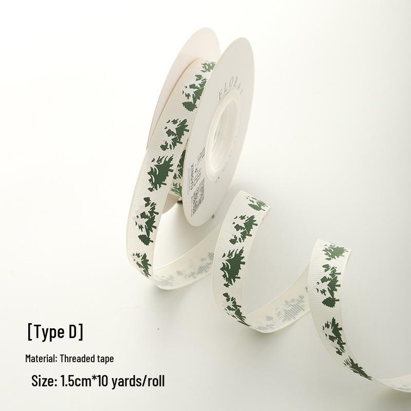 1.5cm Christmas Ribbon for Gift Boxes, Cake Decorations, Flowers, Bows, and DIY Projects