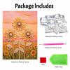 Pearl Sunflower Painting Handmade Creative Projects. Home Wall Decoration.