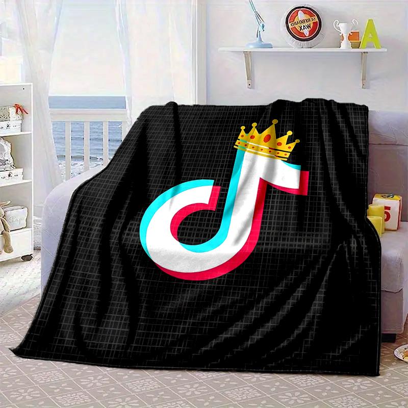 Neon music note Blanket Flannel Blanket for bed, sofa, Camping, Hiking, Picnic Essentials, gift for family Fan gifts