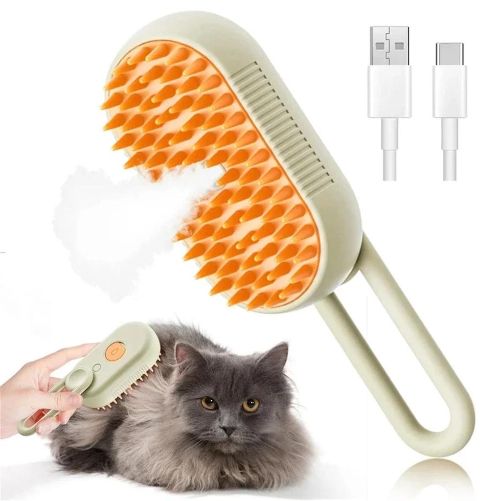 Pettine per capelli spray per animali domestici, spazzola per la pulizia, toelettatura per gatti, accessori per cani, strumenti, pettine per umidificatore a nebbia d'acqua, pettine per la rimozione dei nodi