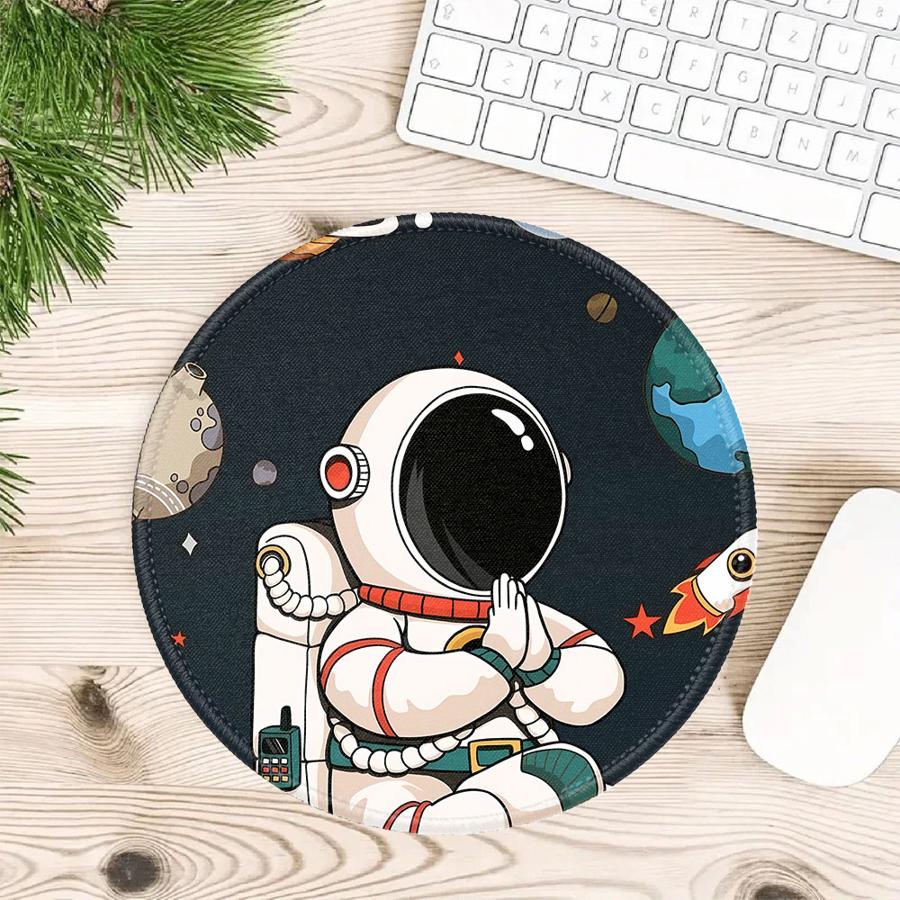 Overlock 1pc Mouse Pad Keyboard Mouse Pad Office Pad Desk Accessories Computer Laptop Pad Game Console Pad Cartoon Astronaut