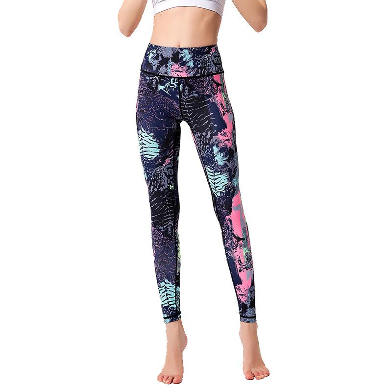 Bedruckte Yoga-Leggings für Damen - High-Waist, Po-Hebend, Hohe Dehnbarkeit, Atmungsaktive Fitness-Tights