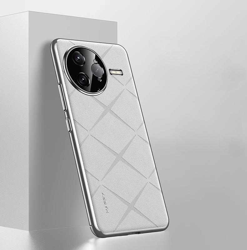 

Ударопрочный кожаный чехол для телефона POCO F7 Pro F7 Ultra Plating Camera Lens Ptotection Hard Bumper Shell для POCO F7Ultra F7Pro for POFO F7 Pro белый