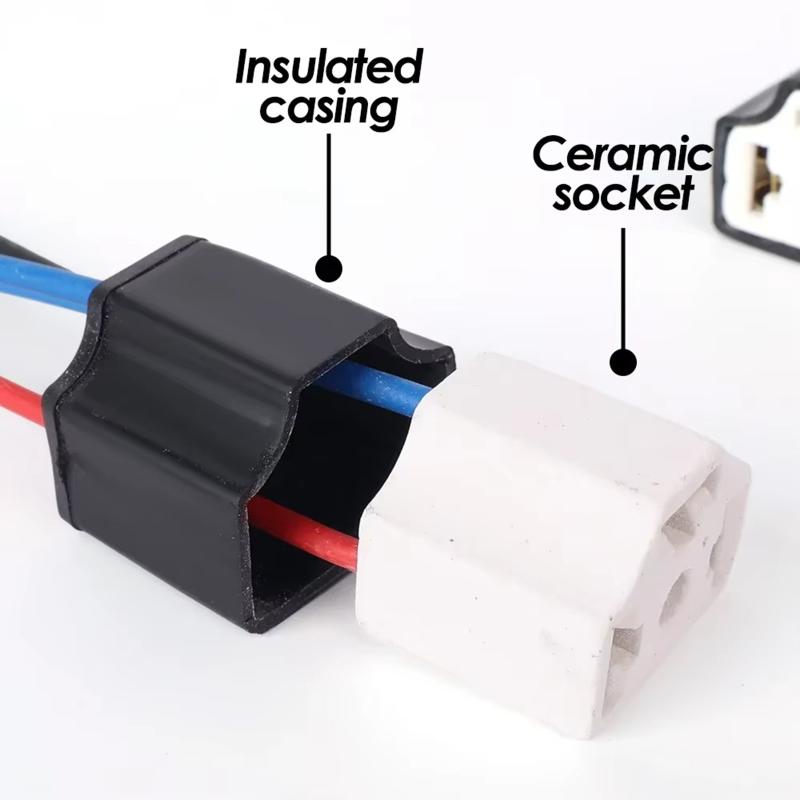 Ceramic Car Relay Holder 5 Pin Auto Relay Socket 5 Pin Relay Connector Plug Ceramic Relay Holder Seat High Relay With Pins