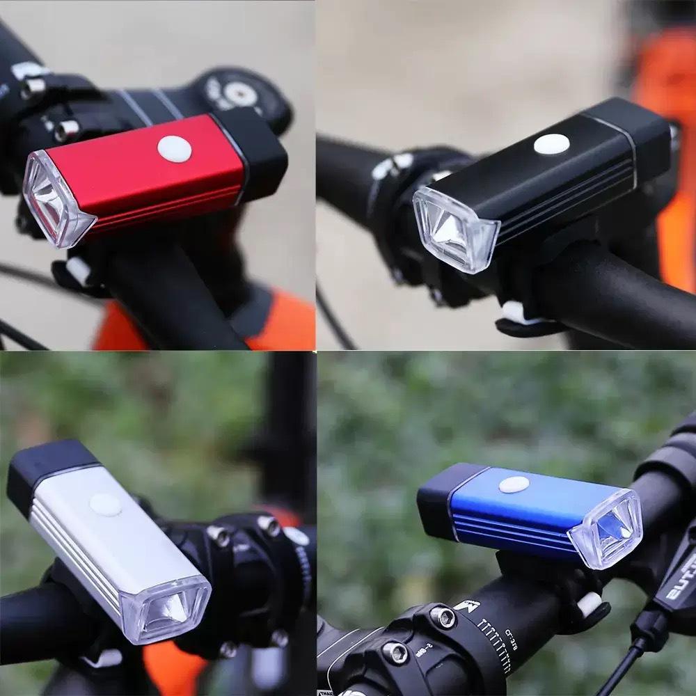 USB Rechargeable Aluminum Alloy Bicycle Headlight for Mountain Bikes