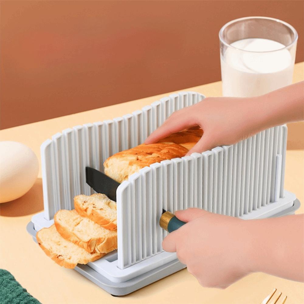 With Bread Crumb Tray Toast Slicer Adjustable Width Bread Slicing Plate Manual Bread Slicer Loaf