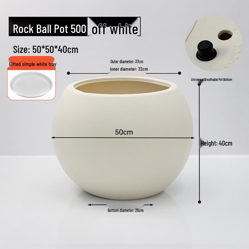 Nordic Spherical Resin Flower Pot - Versatile & Durable for Indoor/Outdoor Use, Large Diameter