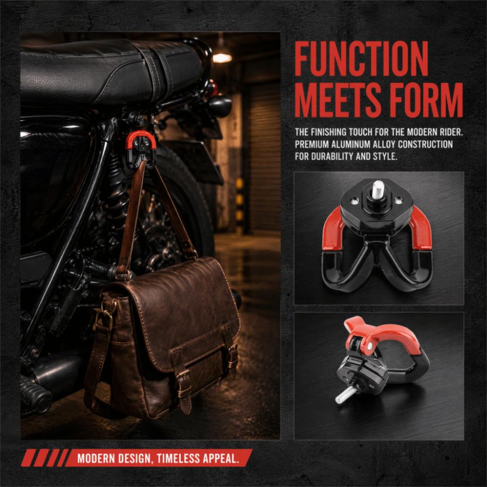 Aluminum Alloy Motorcycle Scooter Hook Press To Lock Scooter Accessory Hook For Motorcycles