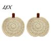 Crochet Pumpkin Cushion Handmade Coasters, Soft Polyester Coffee Mats, Heat Resistant Drink Mats Autumn Themed Farmhouse Dining Accessories