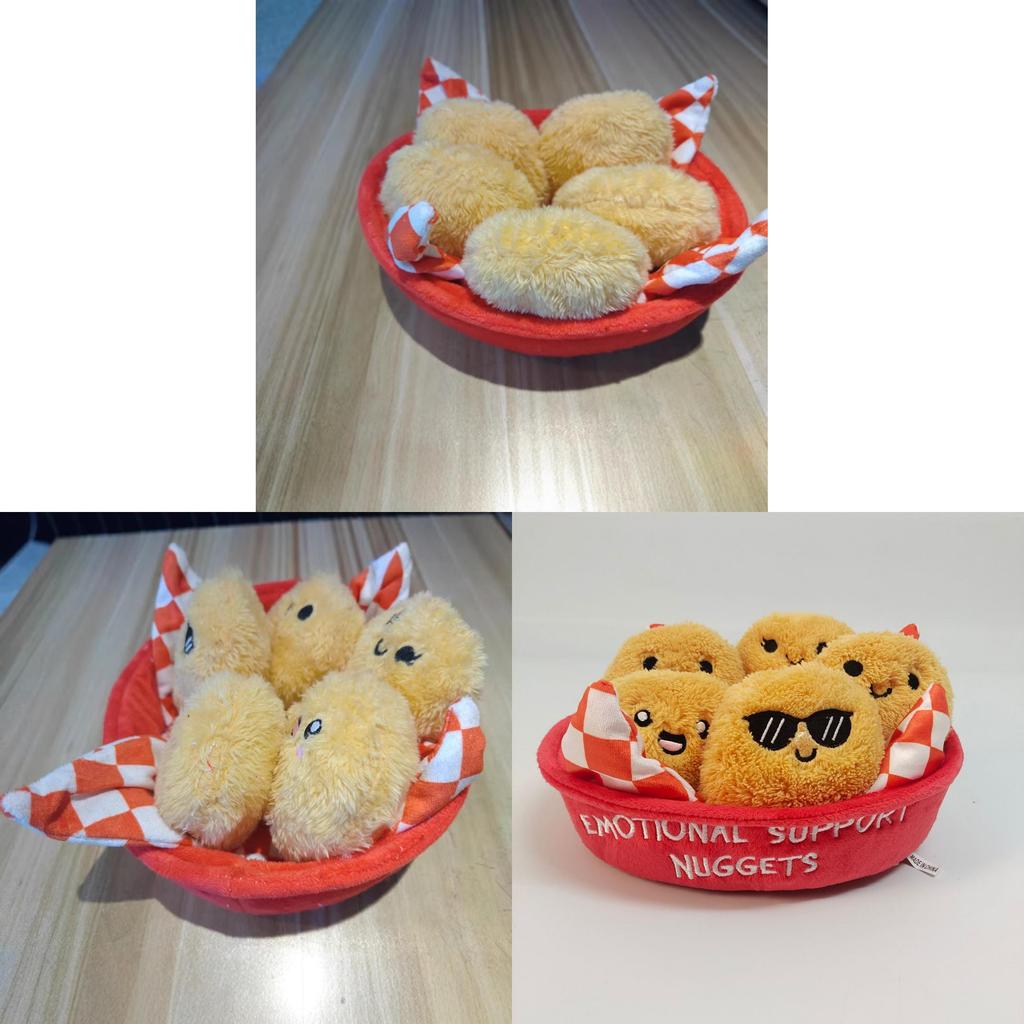 Emotional Support Chicken Nuggets Plush Toy With Soft Crystalfiber For Stress Relief And Gift