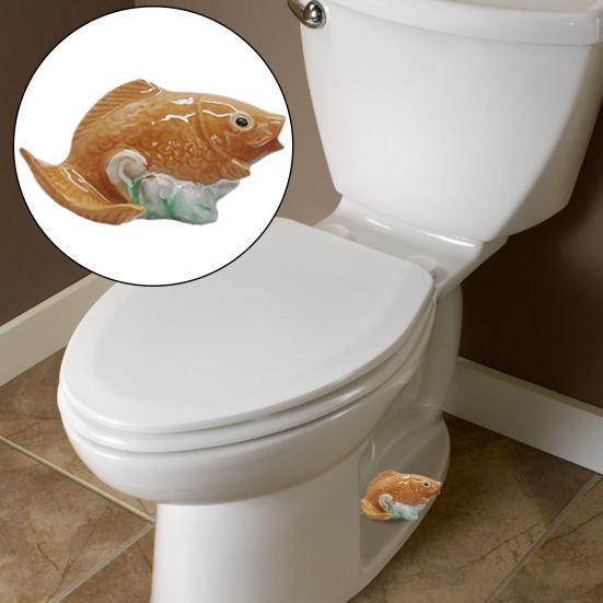 2St Fisch Keramik Toilettenbolzenabdeckungen - Ozean Theme WC Schraubenkappen