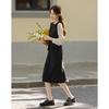 Elegant Faux Two-Piece Ruffle Color-block Dress