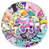 50 Colorful Cartoon Roller Skate Stickers: Graffiti Waterproof Decoration for Journals & Stationery