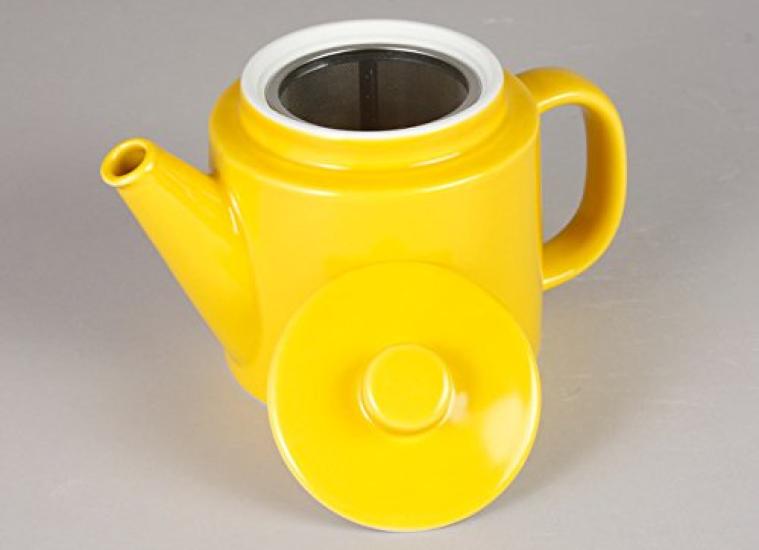 Nishikai Pottery Hasami Ware, gewöhnliche Teekanne, Teekanne, gelb, Teesieb aus super Edelstahl inklusive, Fassungsvermögen 1000 ml, hergestellt in Japan, ca. 13253.