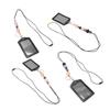 Silicone Retractable Beaded Lanyard with Transparent ID Holder Multi Purpose Badge Holder for Studen