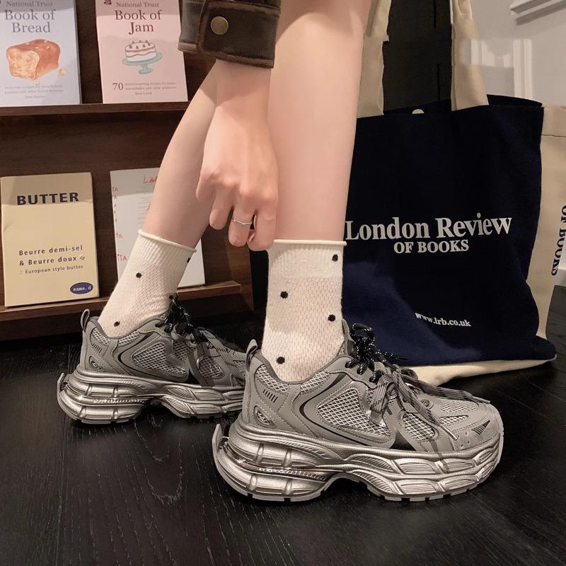 Art student~ casual dad shoes women's spring and autumn new thick-soled mesh breathable versatile sports shoes