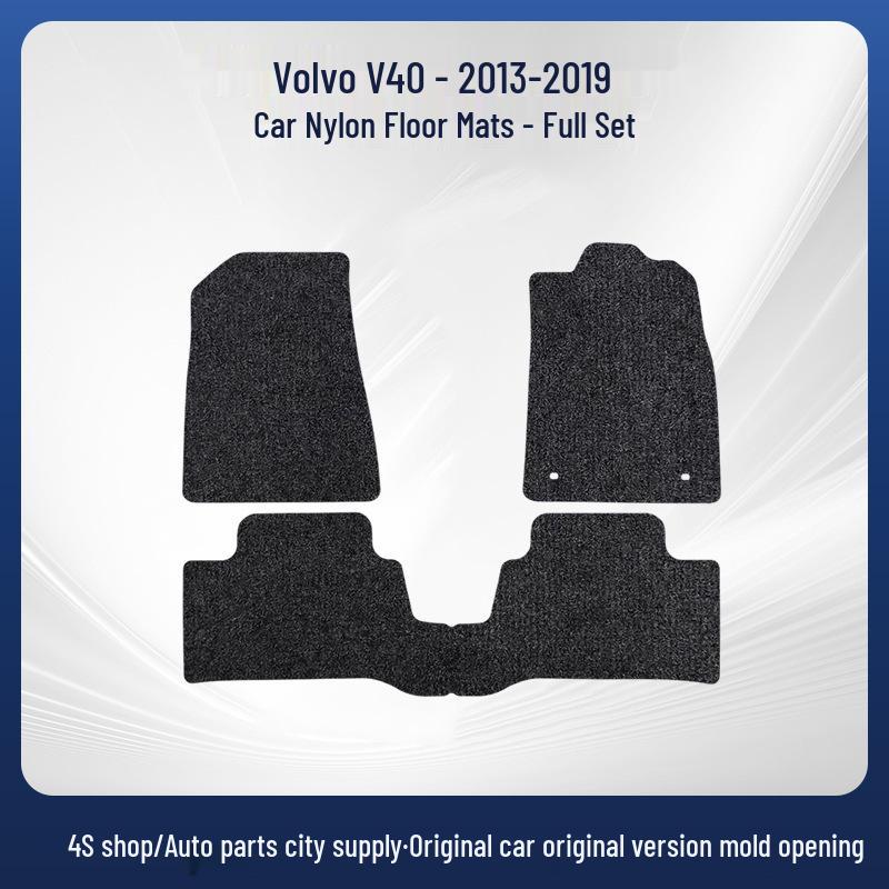 Velour Nylon Car Floor Mats for Volvo V40 (2013-2019) - Easy to Clean