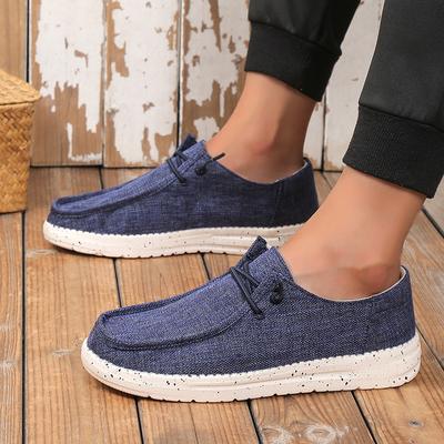 Sommer große Größe leichte stoßdämpfende atmungsaktive Slipper Herren Ein-Pedal Lazy Canvas Freizeitschuhe