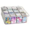 Large Capacity Trading Card Storage Case for Collections, Clear Color, Dustproof, with Lid and Dividers, Compatible with PSA Loaders