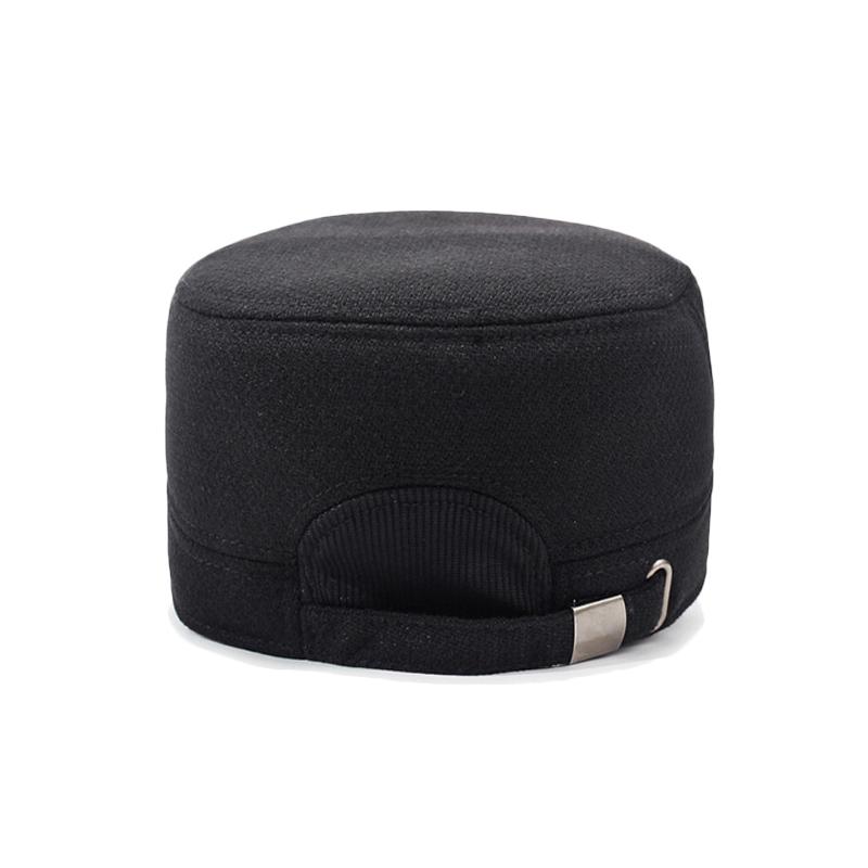 Middle-Aged Men's Hat Winter Warm Ear Protection Cotton Hat Thick Wool Flat Top Hat Outdoor Sports Hat