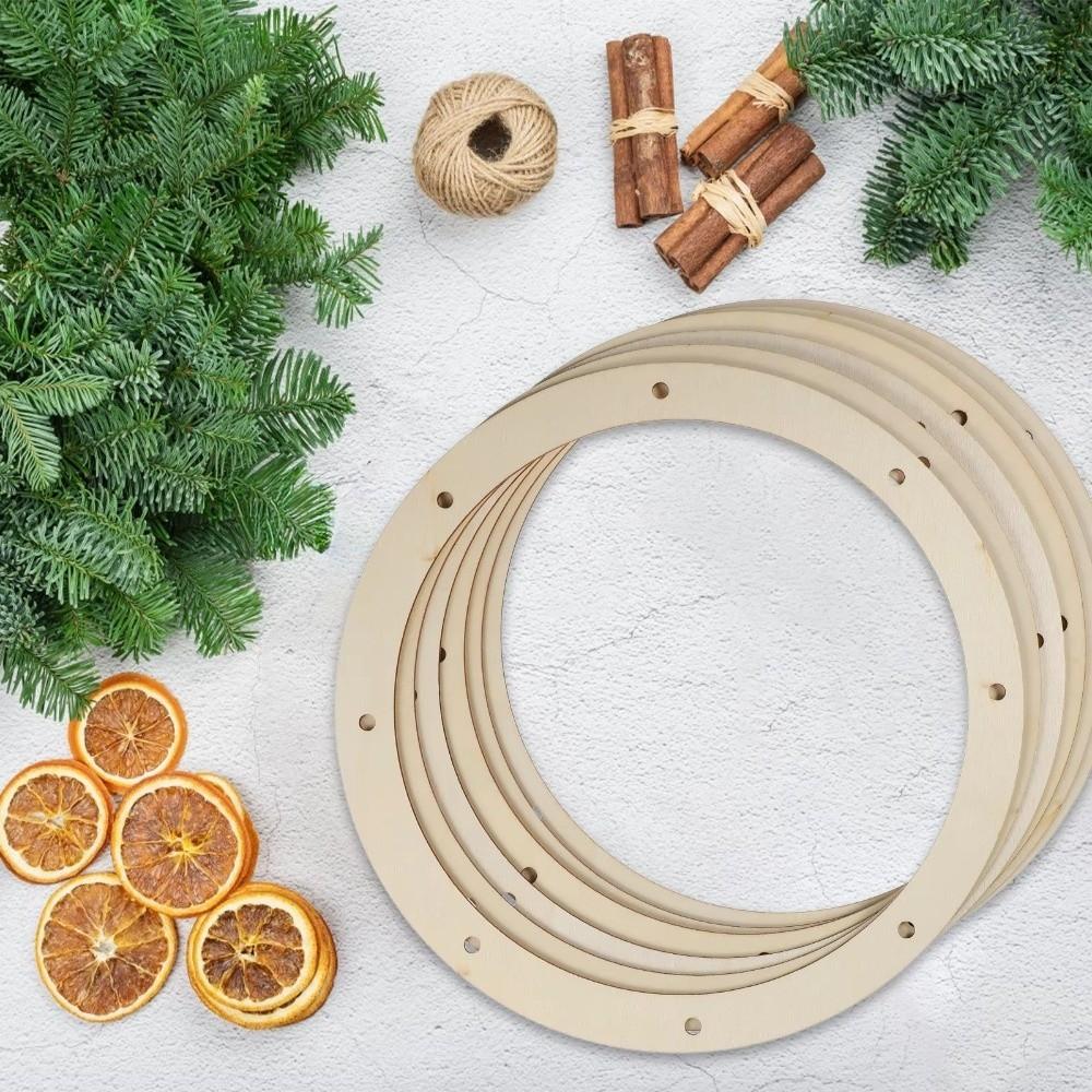 10pcs Wooden Wreath Frame Round Garden Decorations  Perfect Birthday Gift for Friends
