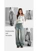 Autumn/Winter Women's Wide-Leg Floor-Length Jeans: Stylish, Slimming, and Loose Fit.