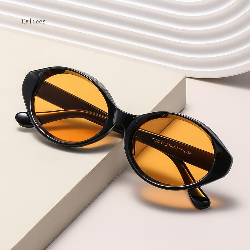 Fashion Vintage Oval Frame Sunglasses Summer UV400 Sun Shades for Women Outdoor Travel Street Style Sun Glasses Driving Goggles