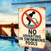 Nicht ins Becken pinkeln Vintage Metallschild   WasserdichtStaubdicht Perfekt für Schwimmbad Strandhaus und Außenwanddeko