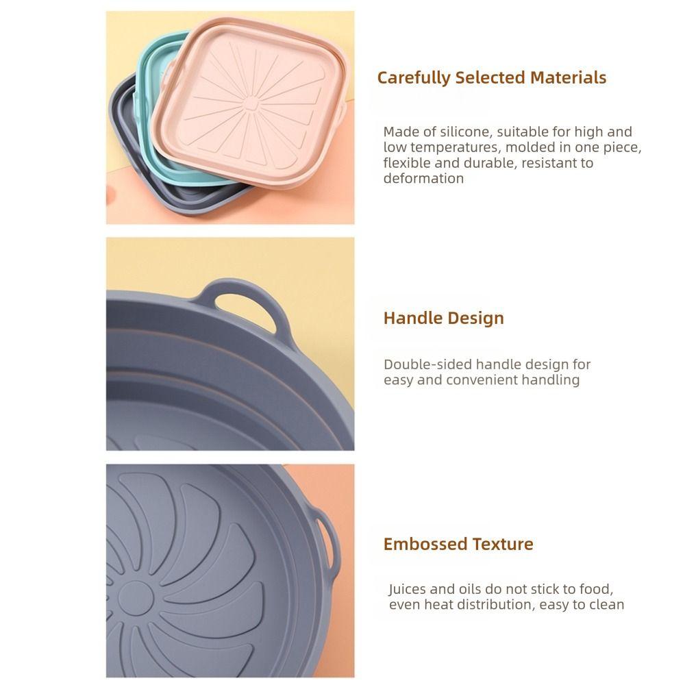 Silicone Air Fryer Silicone Liner Foldable Multicolor Air Fryer Mat Non-slip Multi-Purpose Air Fryer Lining Kitchen Accessories