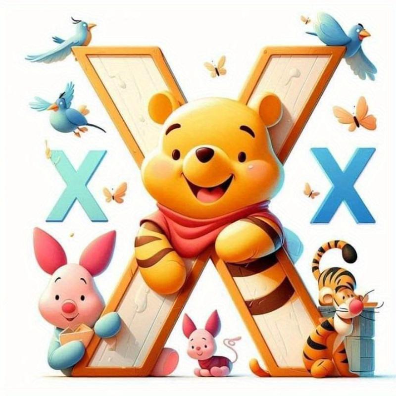 Full Drill Diamond Mosaic Winnie Pooh DIY Cartoon Painting Piglet Cross Stitch Tigger 26 Letters Embroidery Home Decor