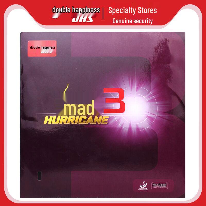 Double Happiness Hurricane 3 Pro Table Tennis Racket Inverted Sticky Rubber Set