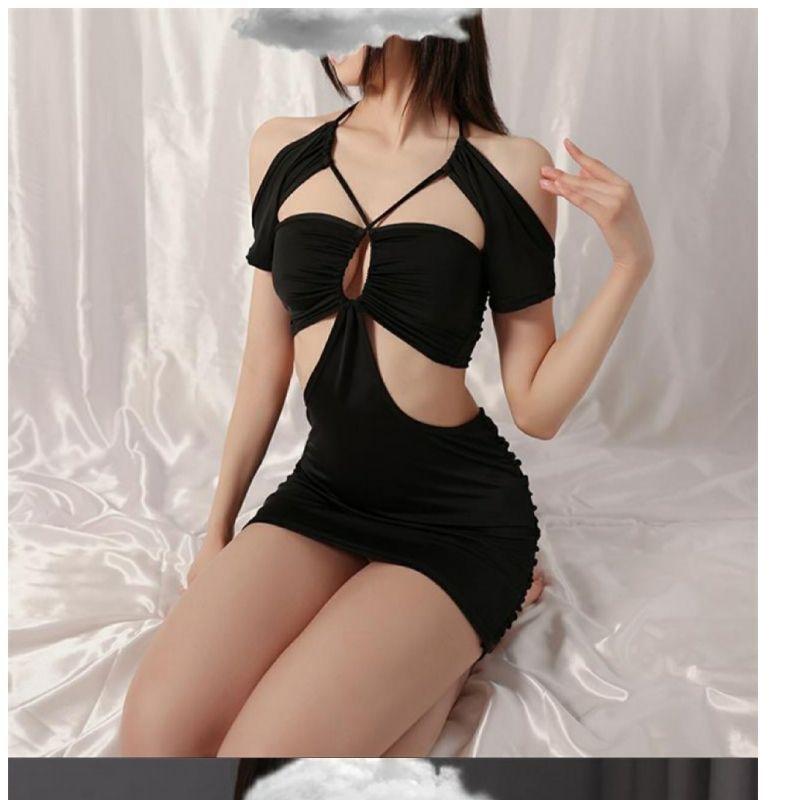 Women's clothing sexy hollow backless hanging neck tight and thin summer hip skirt