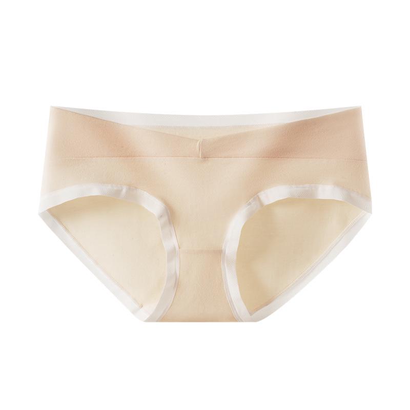 Summer Maternity Underwear: Ice Silk, High Elasticity, Low Waist, Pure Cotton Crotch, Tummy Support for Mid To Late Pregnancy