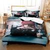3D Print Anime Chainsaw Man Makima Bedding Set,Duvet Cover Bed Set Quilt Cover Pillowcase,King Queen Twin Size Boys Girls Adults