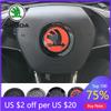 Adesivo per Auto 2025 Nuovo 63MM Adesivo Logo Centrale Volante Auto per Skoda Vision-E 440 Felicia Afriq Kamio Fabia Octavia Kodiak