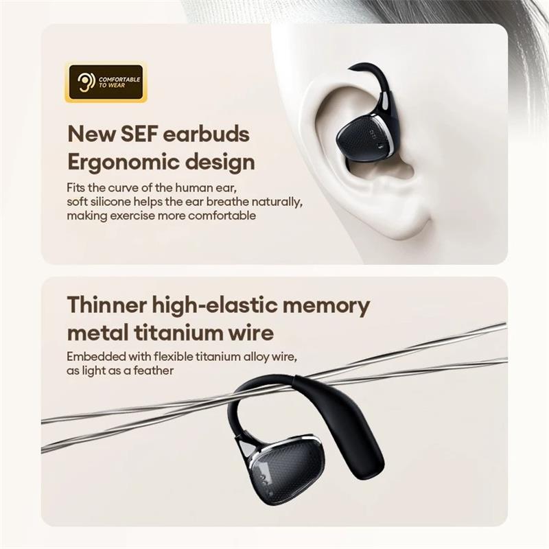Lenovo LP78 OWS Wireless Earphone Bluetooth 5.4 Stereo Sound Long Battery Life Headset Noise Cancelling Low Latency Sport Waterproof Earbuds