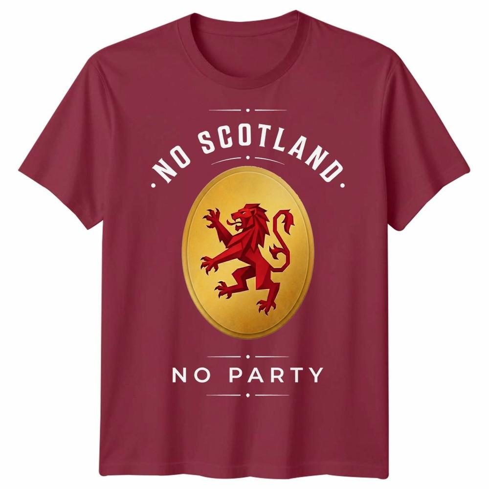 No Scotland No Party Football Unisex T Shirt Scotland Fan Unisexs Unisexs Top