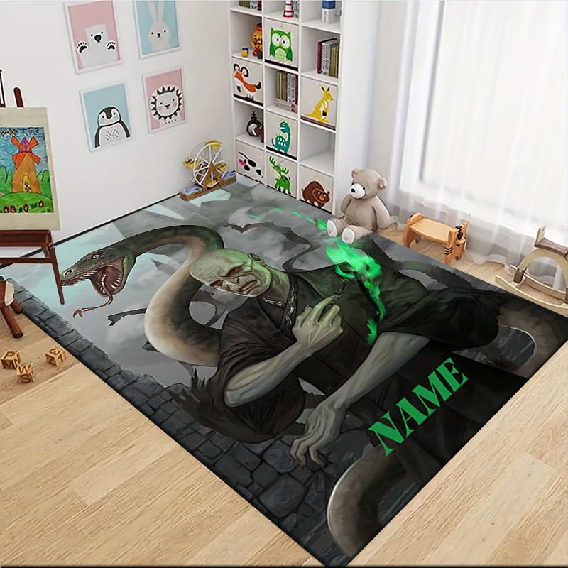 Custom Name Hairy Pawter Magic Night Carpet Rug Customizable Soft Washable Anti-Slip Home Living Room Sofa Mats Personalized Rug. 090958