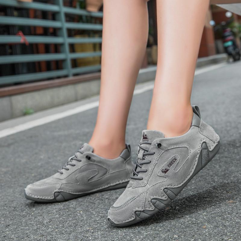 Genuine Leather Plus Size Unisex Shoes Outdoor Casual Shoes Autumn and Winter Shoes Couple Sneakers