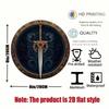 Fantasy Sword Metal Wall Art Round Aluminum Sign Home Decor