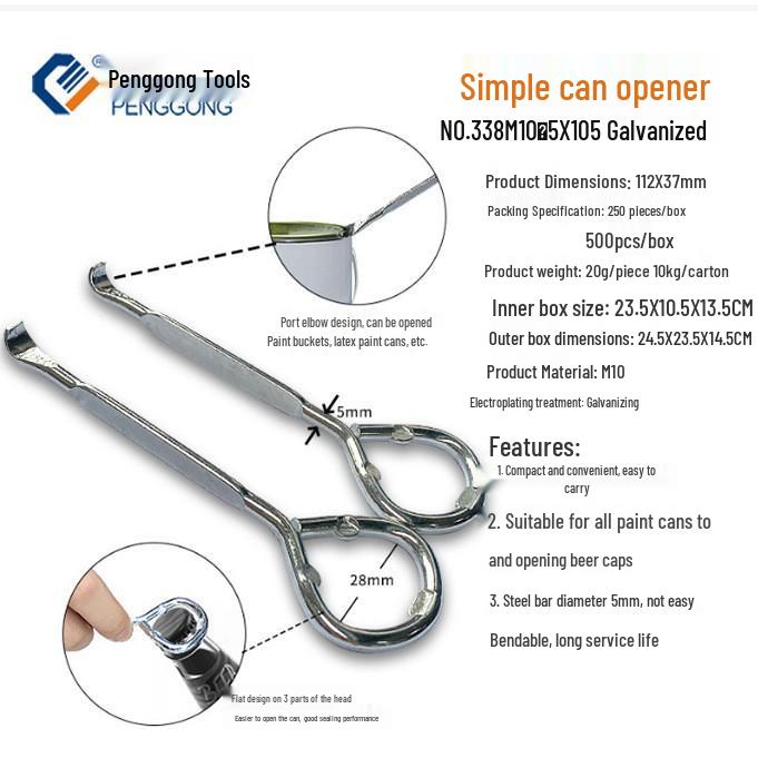 Multi-Purpose Bottle and Paint Can Opener