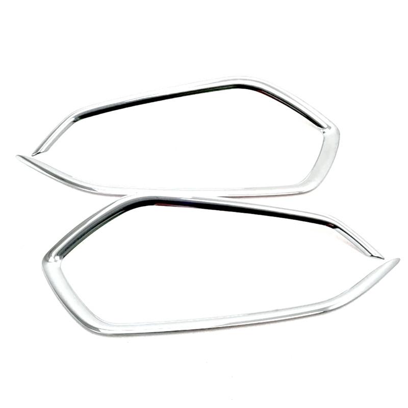 ABS Chrome Front Fog Light Cover Trim For Hyundai Tucson 2015-2018 Fog Lamp Bezel Frame Exterior Styling Accessory