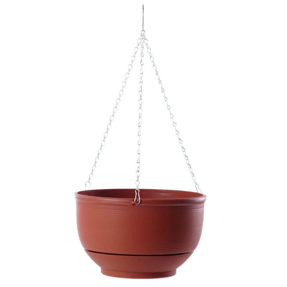Fashion Garden Decoration Hanging Flower Pot Round with Chain Plant Basket Hanging Basket Home Decor Plant Pot