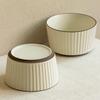 Home Pure White Ceramic Rice Bowl Soup Bowl Noodle Bowl Dessert Salad Bowl Simple Retro Nordic Style Household Small Bowl