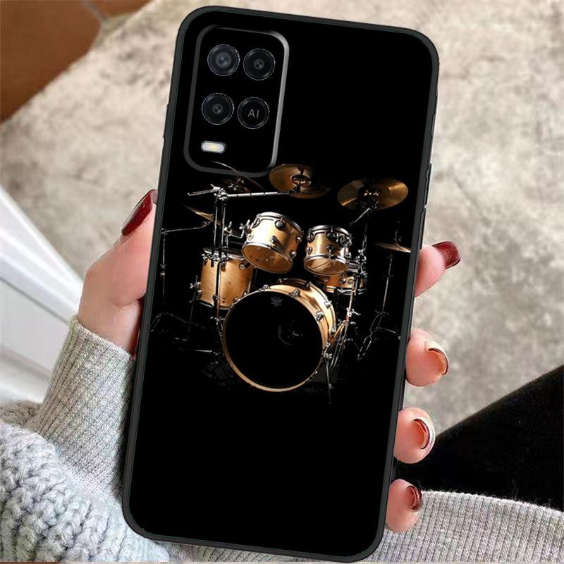 Musical Instrument Drum Case For Oppo A40 A16 A76 A96 A60 A98 A58 A78 A18 A38 A80 A77 A57 A17 A74 A54 A94 A15 A5 Pro