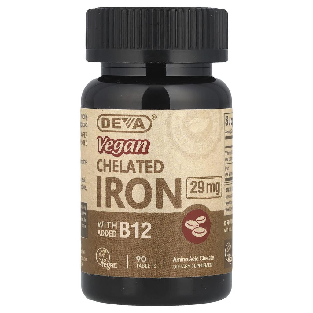 Vegan Chelated Iron, 29 Mg, 90 Tablets