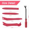5PCS Auto Trim Removal Tool Kit, Car Interior Door Panel Clip Fastener Removal Set, No Scratch and No Marring Plastic Pry Tool Kit for Vehicle Dash