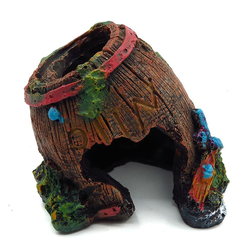 Resin Reptile  Shelter Aquarium Equipment Accessorie Glass Fish Tank Landscaping Decoration