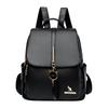 Soft Leather Backpack Summer New Lychee Pattern Large Capacity PU Leather Fashionable Trend Women's Backpack Backpack Women's Backpack